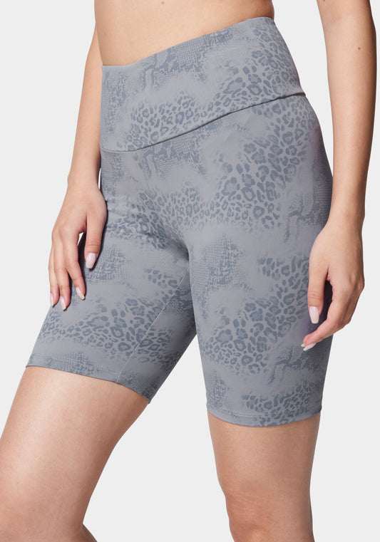 Beilave Foiled Print Knit Biker Short