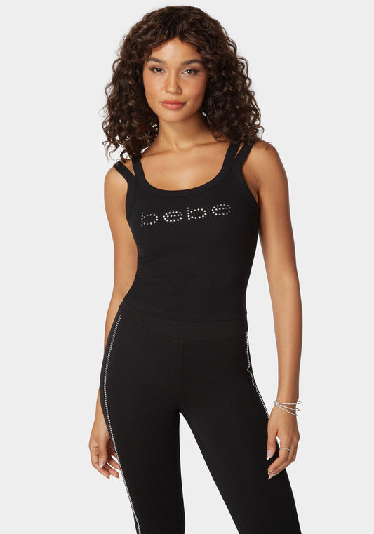 Beilave Double Strap Single Stone Rib Top