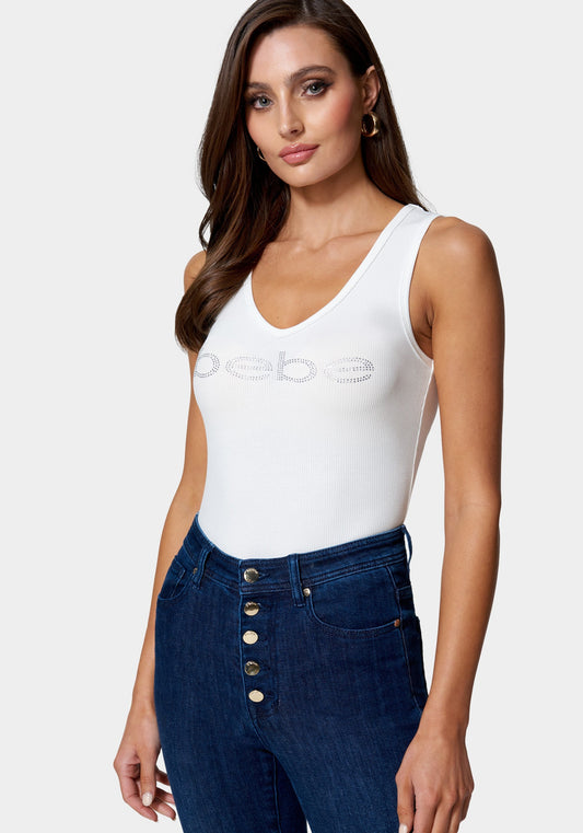 Beilave V-Neck Rib Tank Top