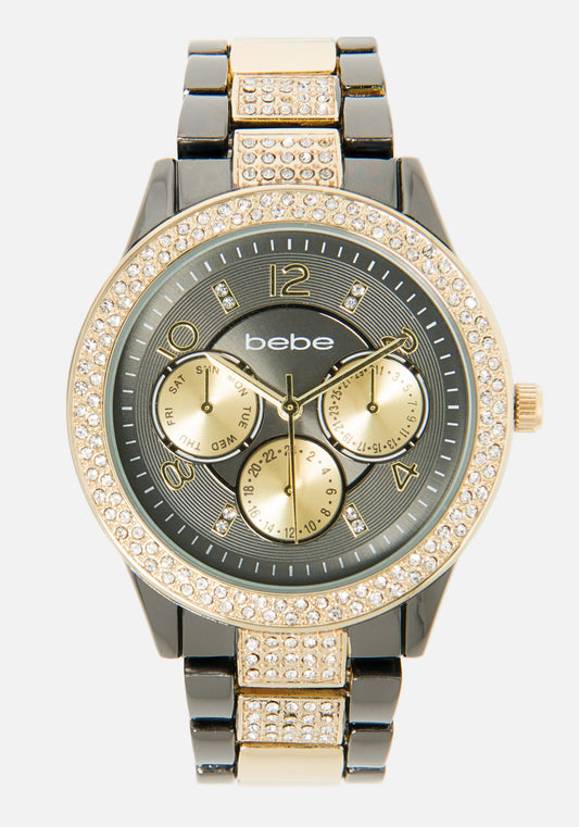 Beilave Double Row Crystal Watch