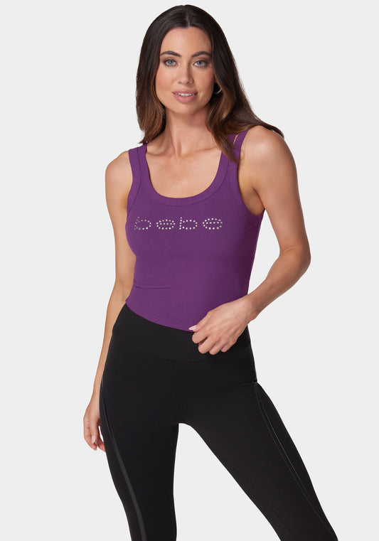 Beilave Double Strap Single Stone Rib Top