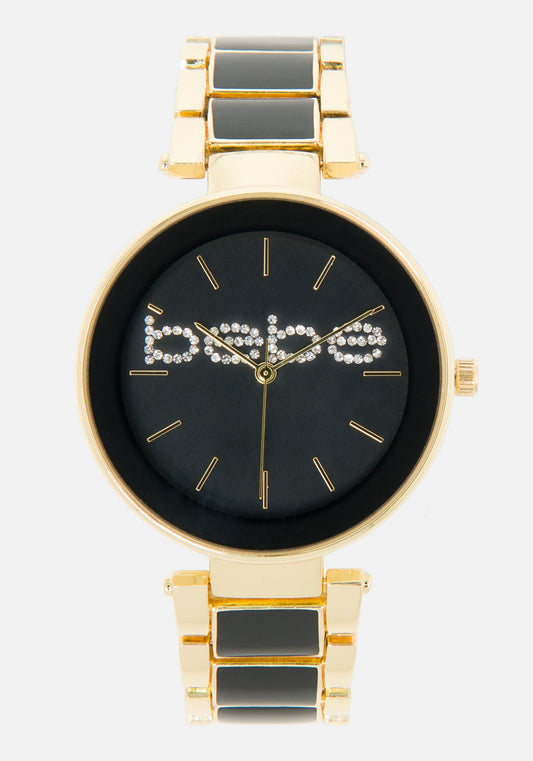Beilave Embossed Enamel Link Watch