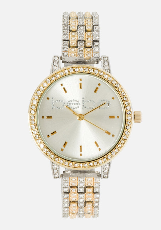 Beilave Crystal 2 Tone Watch